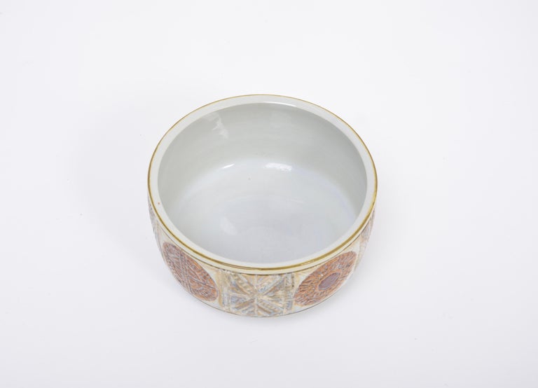 Mid-Century Modern Danish Midcentury Tenera Ceramic Bowl by Kari Christensen for Aluminia For Sale