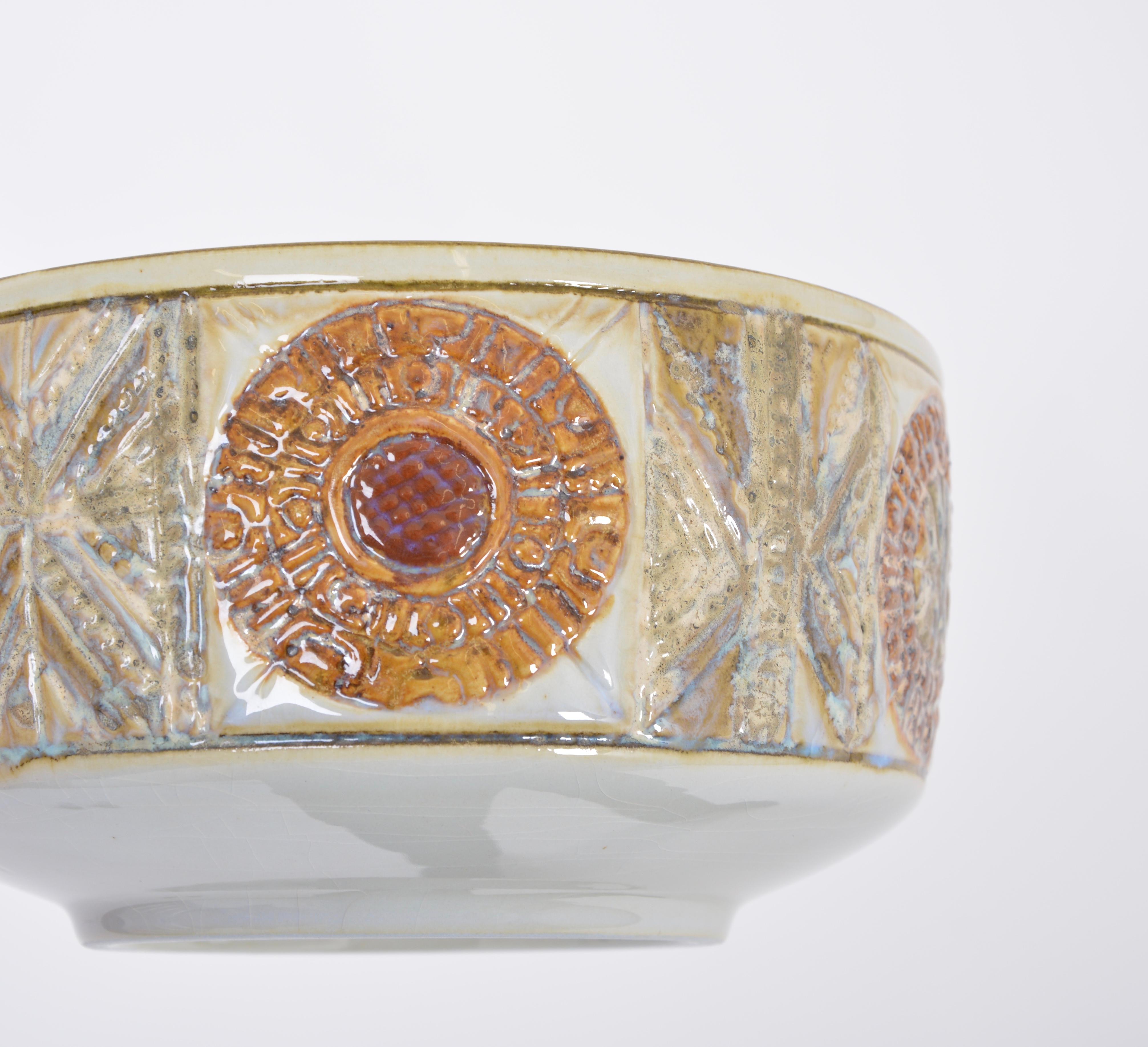 20th Century Danish Midcentury Tenera Ceramic Bowl by Kari Christensen for Aluminia