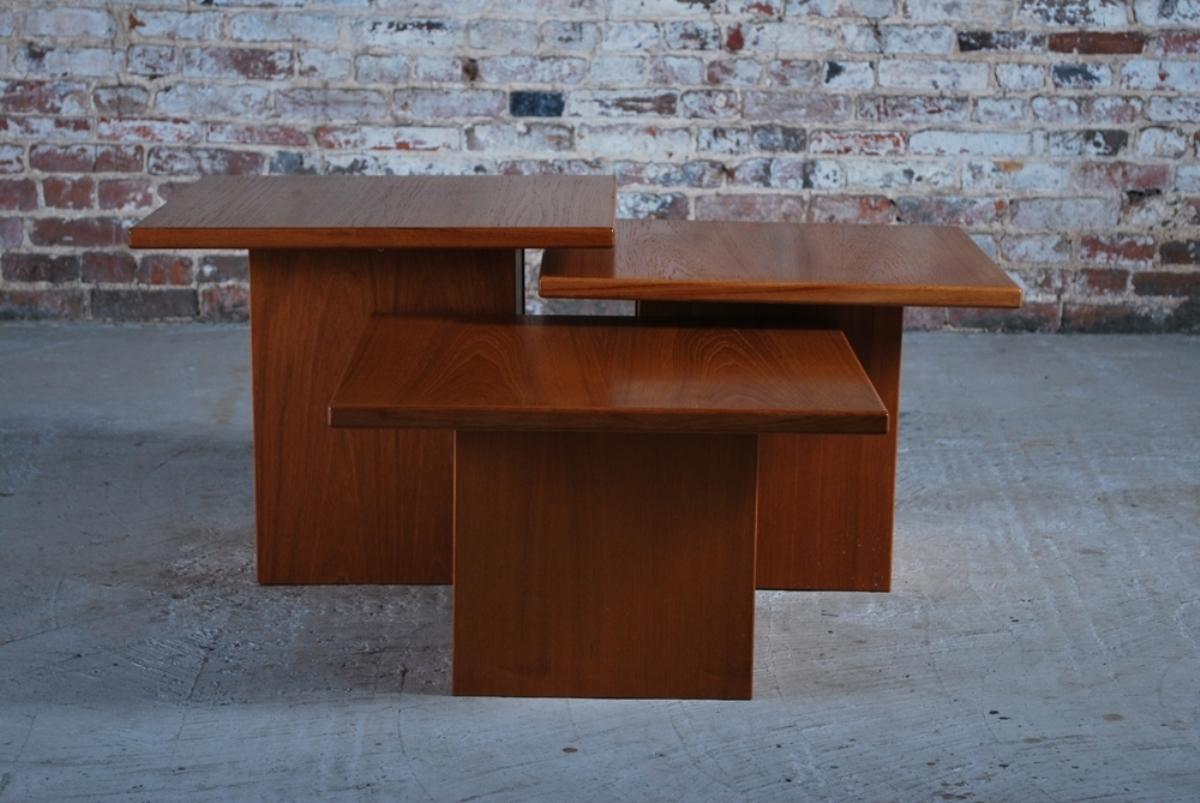European Danish Midcentury Trio of Tables by Gangso, c.1970 For Sale