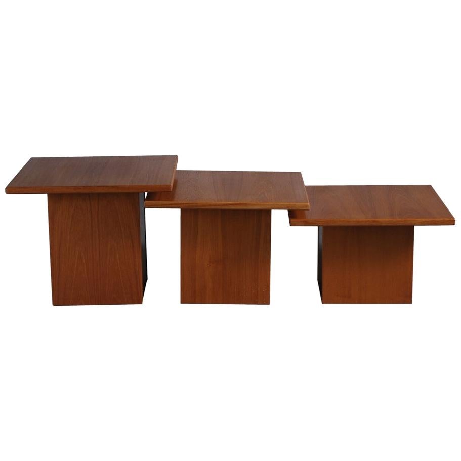Danish Midcentury Trio of Tables by Gangso, c.1970 For Sale