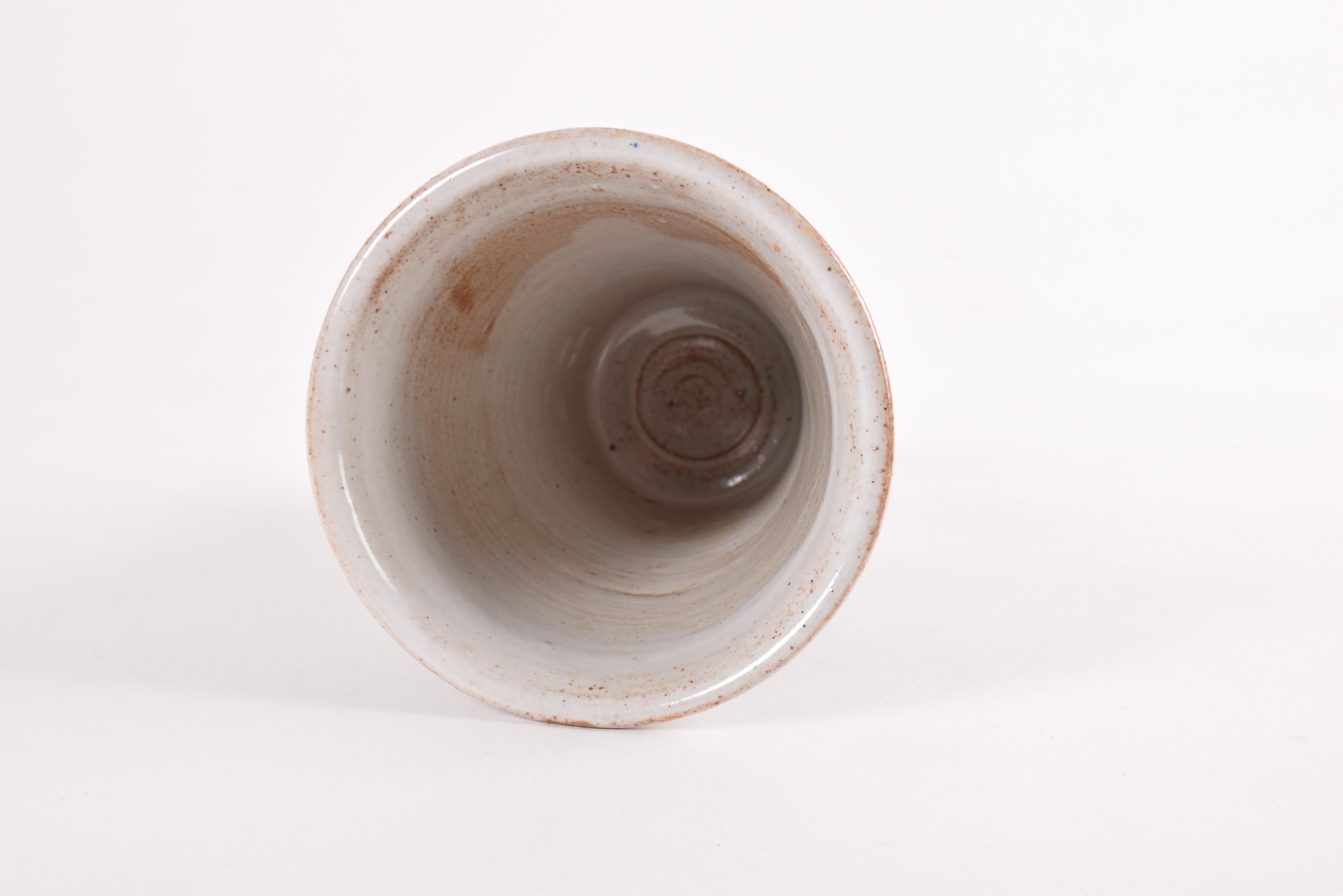 Danish Midcentury Vase Organic Shape by L. Hjorth Ceramic Eva Sjögren Attributed For Sale 1