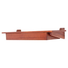 Danish Midcentury Wall-Mounted Console shelf in Teak by Kai Kristiansen
