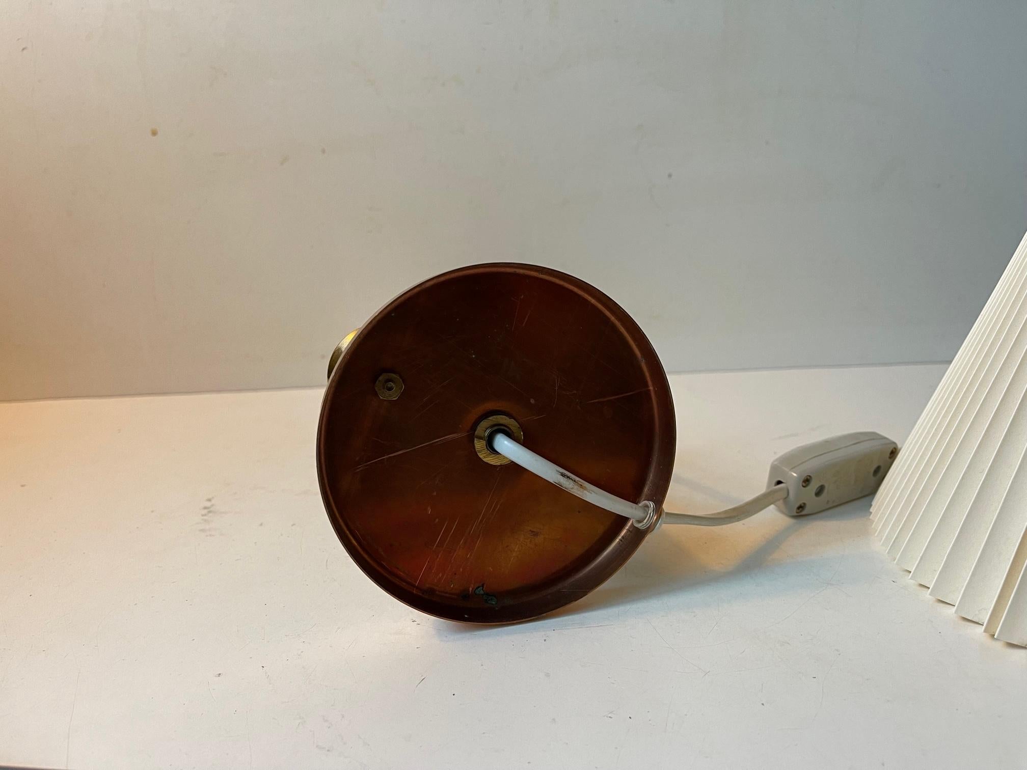 Danish Midcentury Water Pump Table Lamp in Copper and Brass, 1960s In Good Condition For Sale In Esbjerg, DK