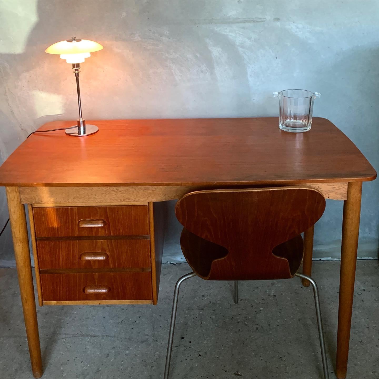 Scandinavian Modern Danish Midcentury Writing Table 1950s by Ølholm Møbelfabrik