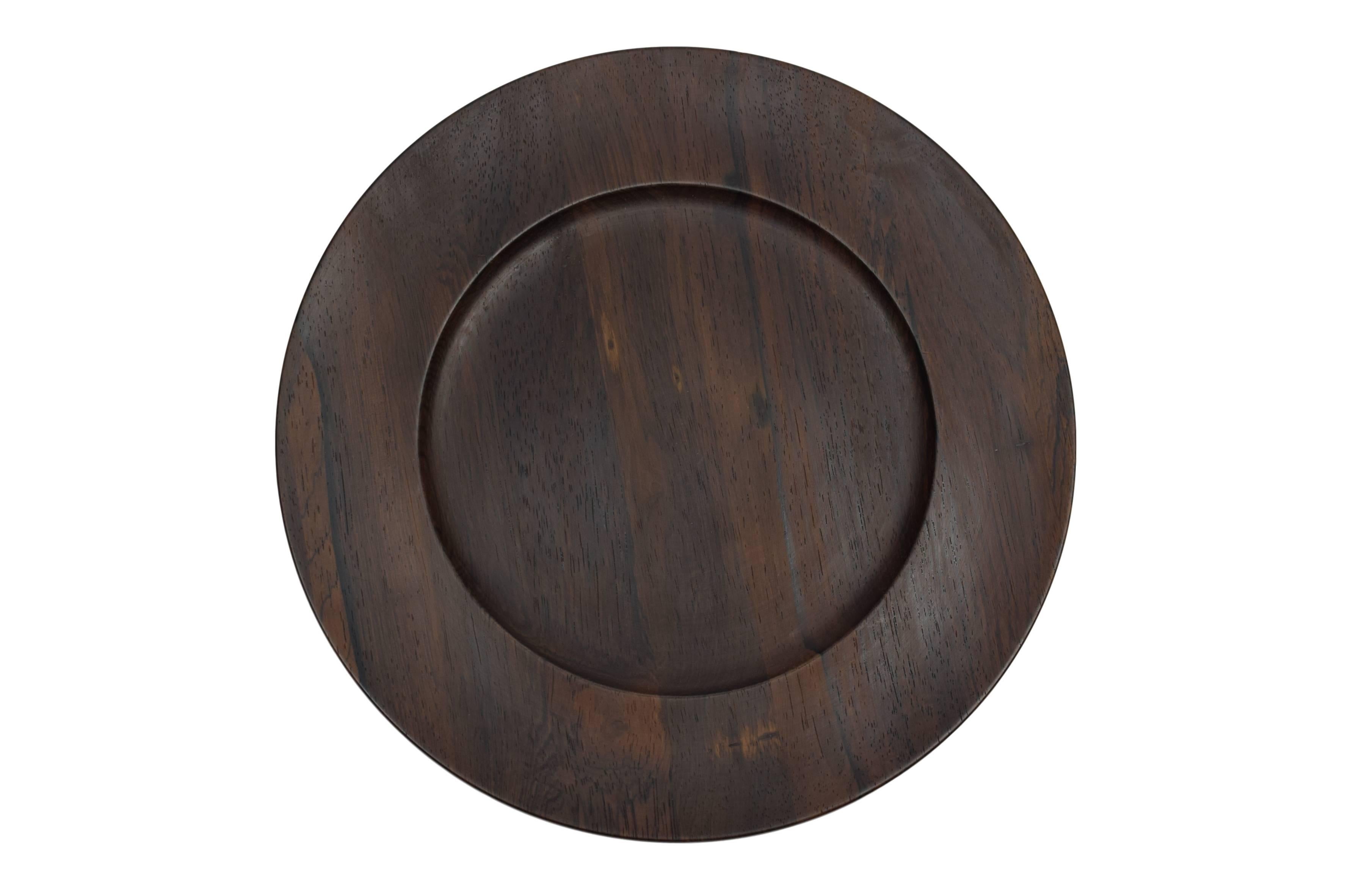 Wenge Danish Midcentury, Jens H. Quistgaard, Three Cover Plates, Rosewood, Kronjyden For Sale