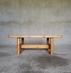 Danish Minimalist Coffee Table in Solid Oregon Pine. Design Friis & Moltke 1970s