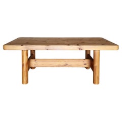 Danish Minimalist Coffee Table in Solid Oregon Pine. Design Friis & Moltke 1970s