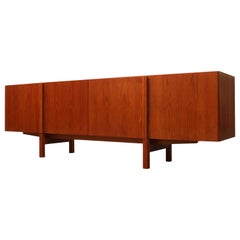 Danish Minimalist Sideboard or Credenza in Teak by IB Kofod-Larsen for Faarup