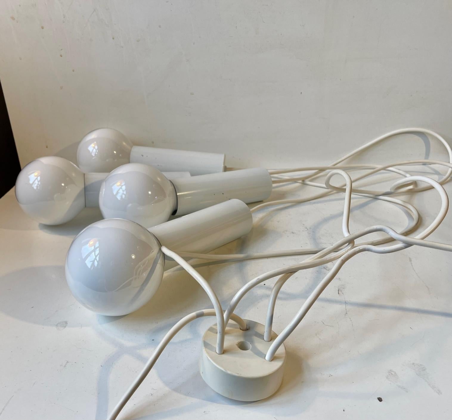 Danish Minimalist White Bundle Pendant Lamp by Lyskær For Sale 2