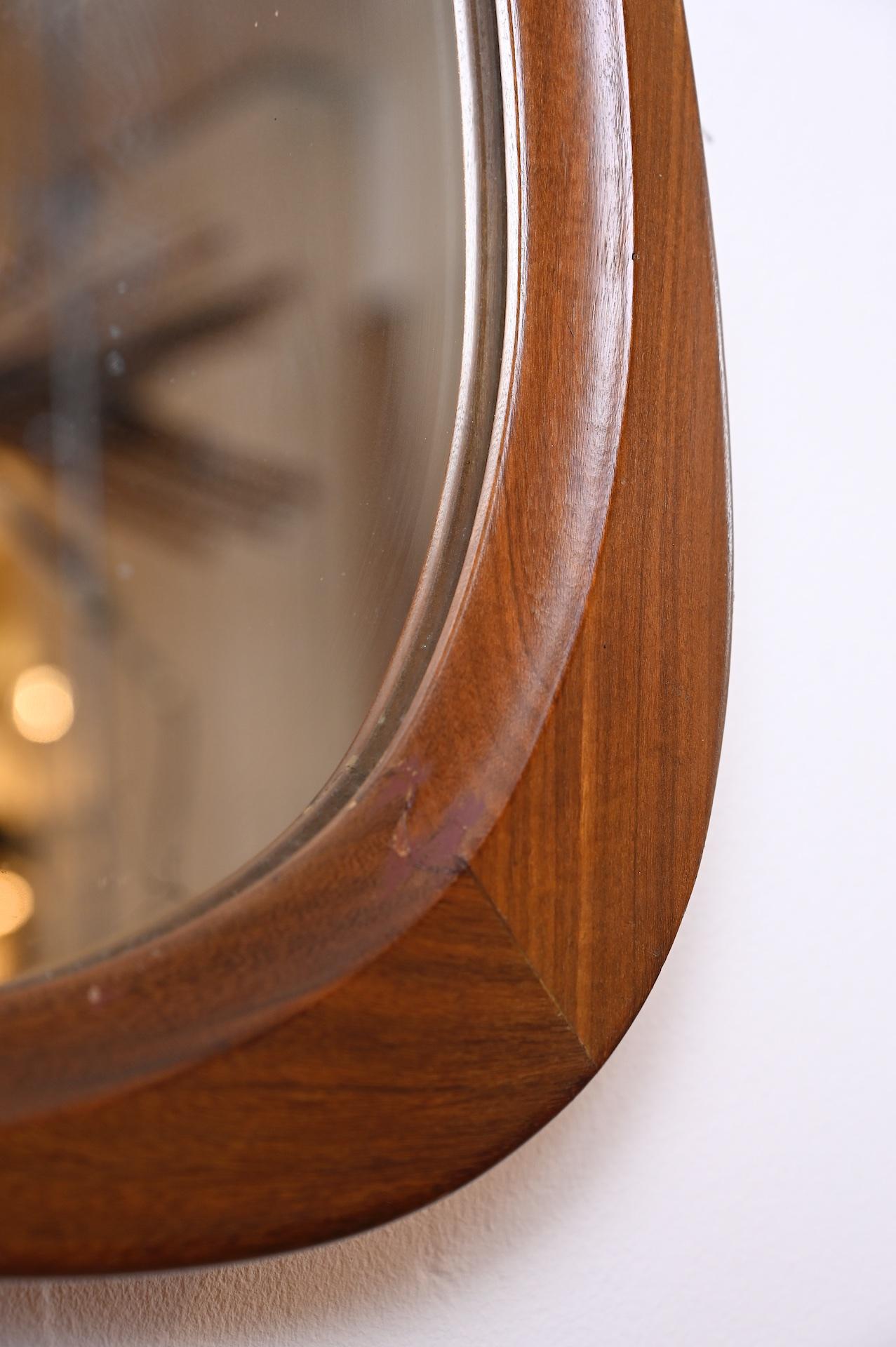 Mid-Century Modern Danish Mirror with Leather Strap, circa 1960