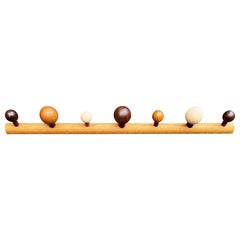 Danish Mixed Wood Wall Coat Rack By Romers