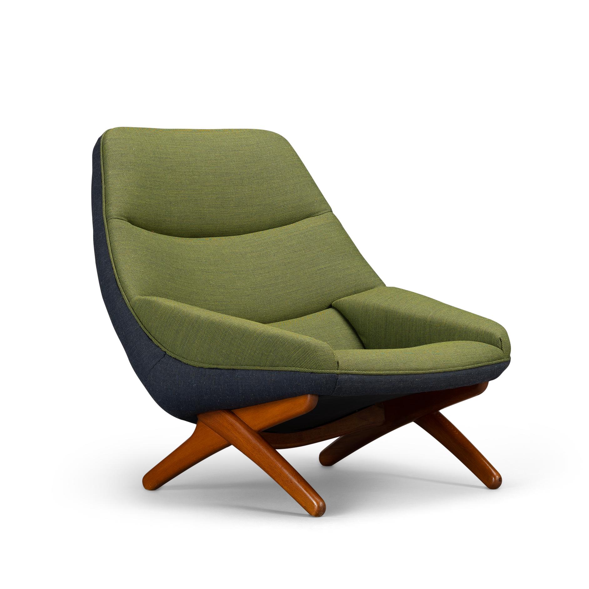 Mid-Century Modern Chaise longue danoise ML-91 retapissée par Illum Wikkelsø:: années 1960 en vente