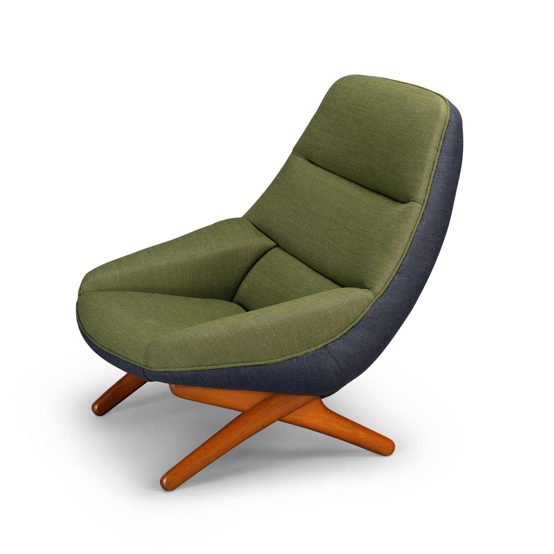 Danish ML-91 Reupholstered Lounge Chair by Illum Wikkelsø, 1960s For Sale 2