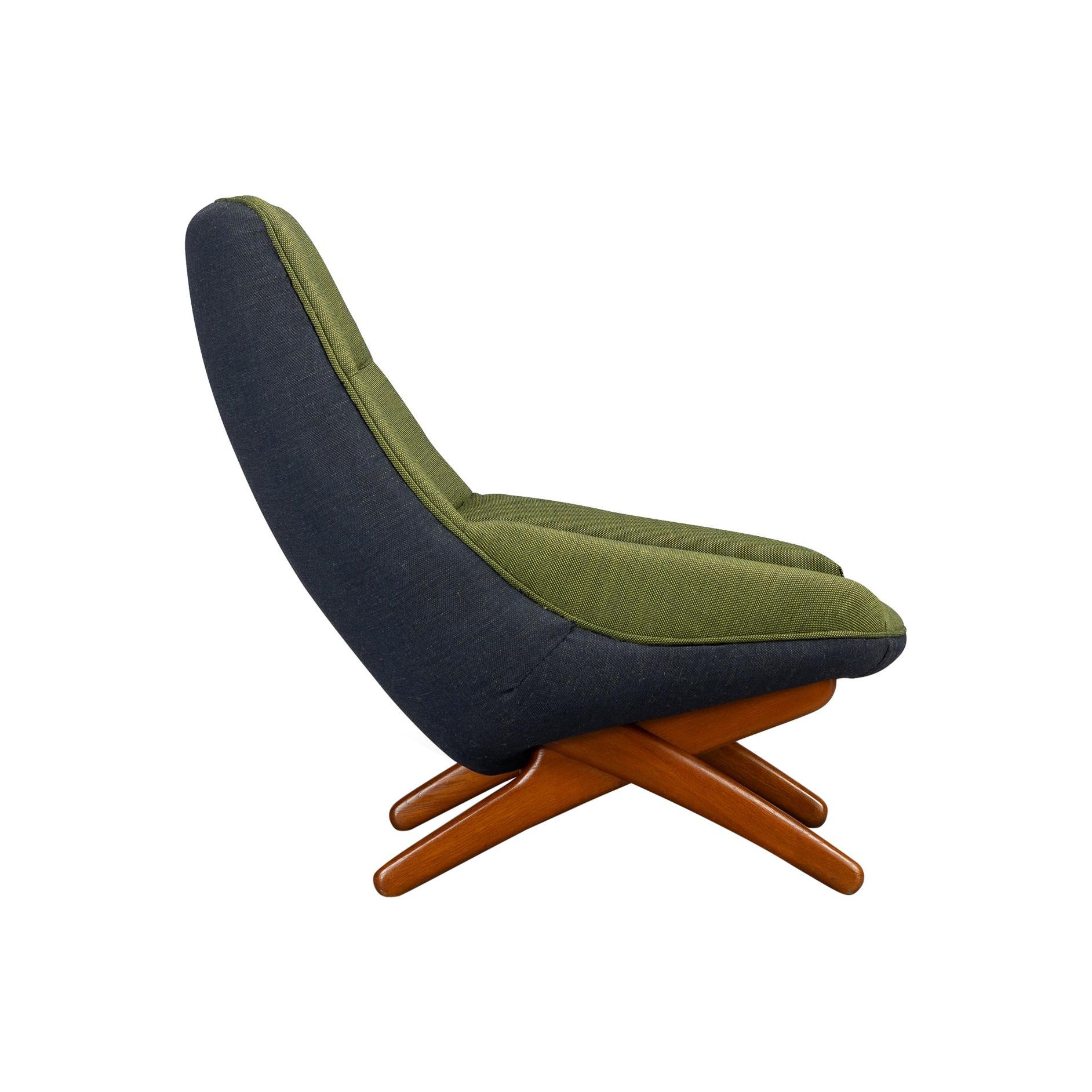 Danish ML-91 Reupholstered Lounge Chair by Illum Wikkelsø, 1960s