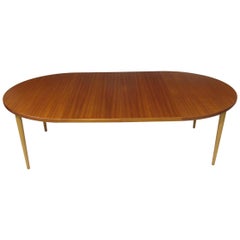 Danish MM Moreddi Oval Teak and Oak Dining Table