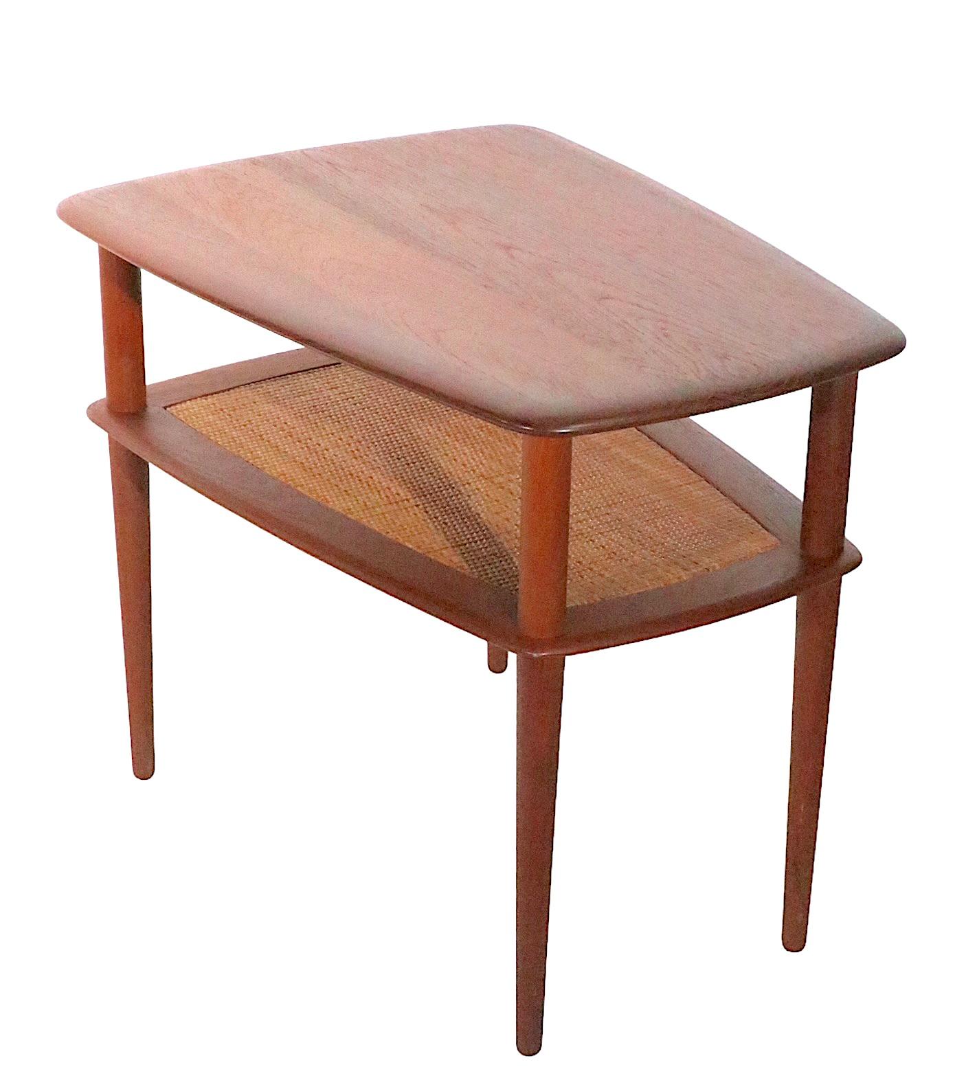 Danish Mod Century Two Tier End Table by Peter Hvidt & Oral Molgaard, Nielsen  In Good Condition For Sale In New York, NY