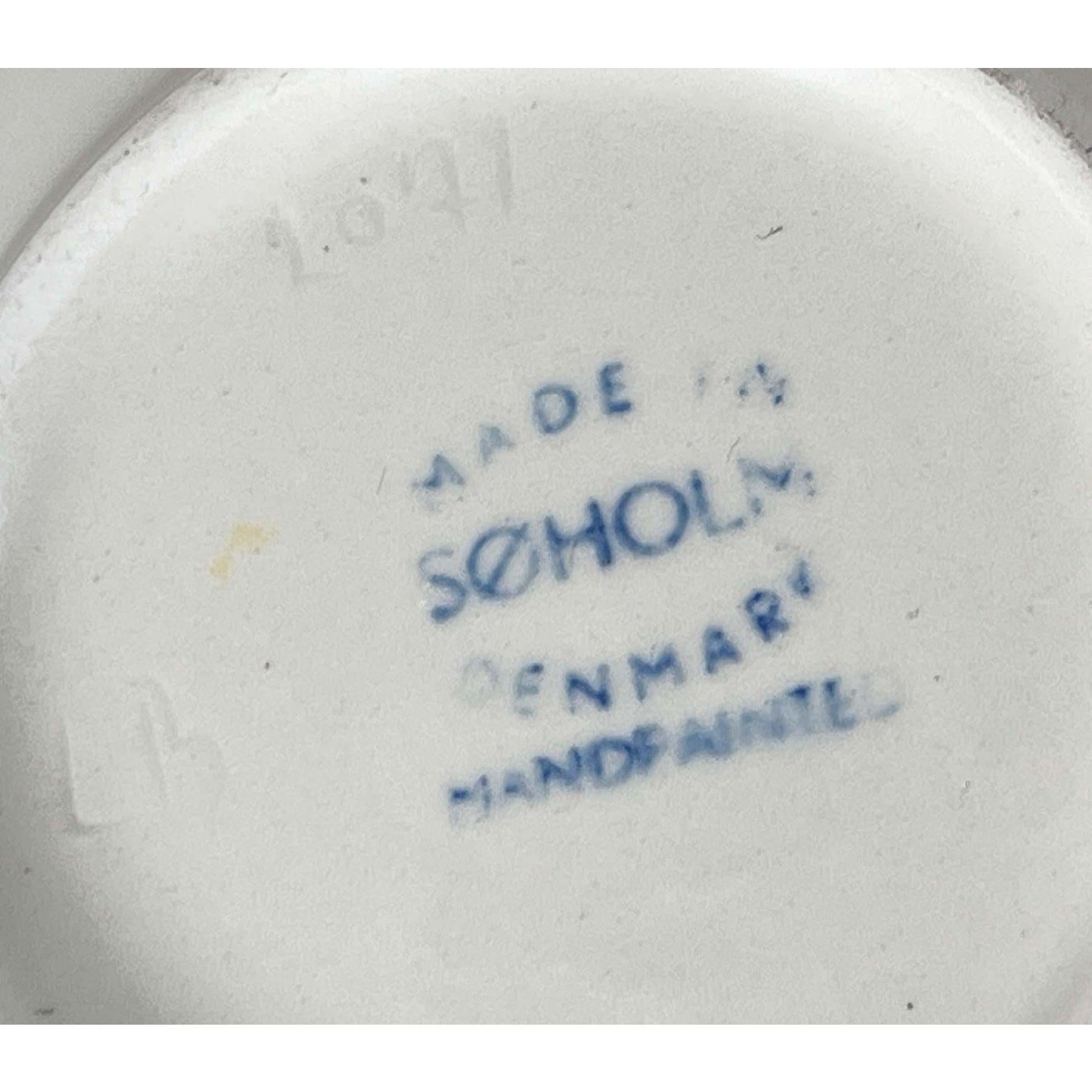 Danish Model 2071 Studio Pottery Bowl with Flower Design from Søholm, 1960s For Sale 5