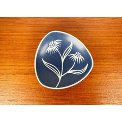 Danish Model 2071 Studio Pottery Bowl with Flower Design from Søholm, 1960s