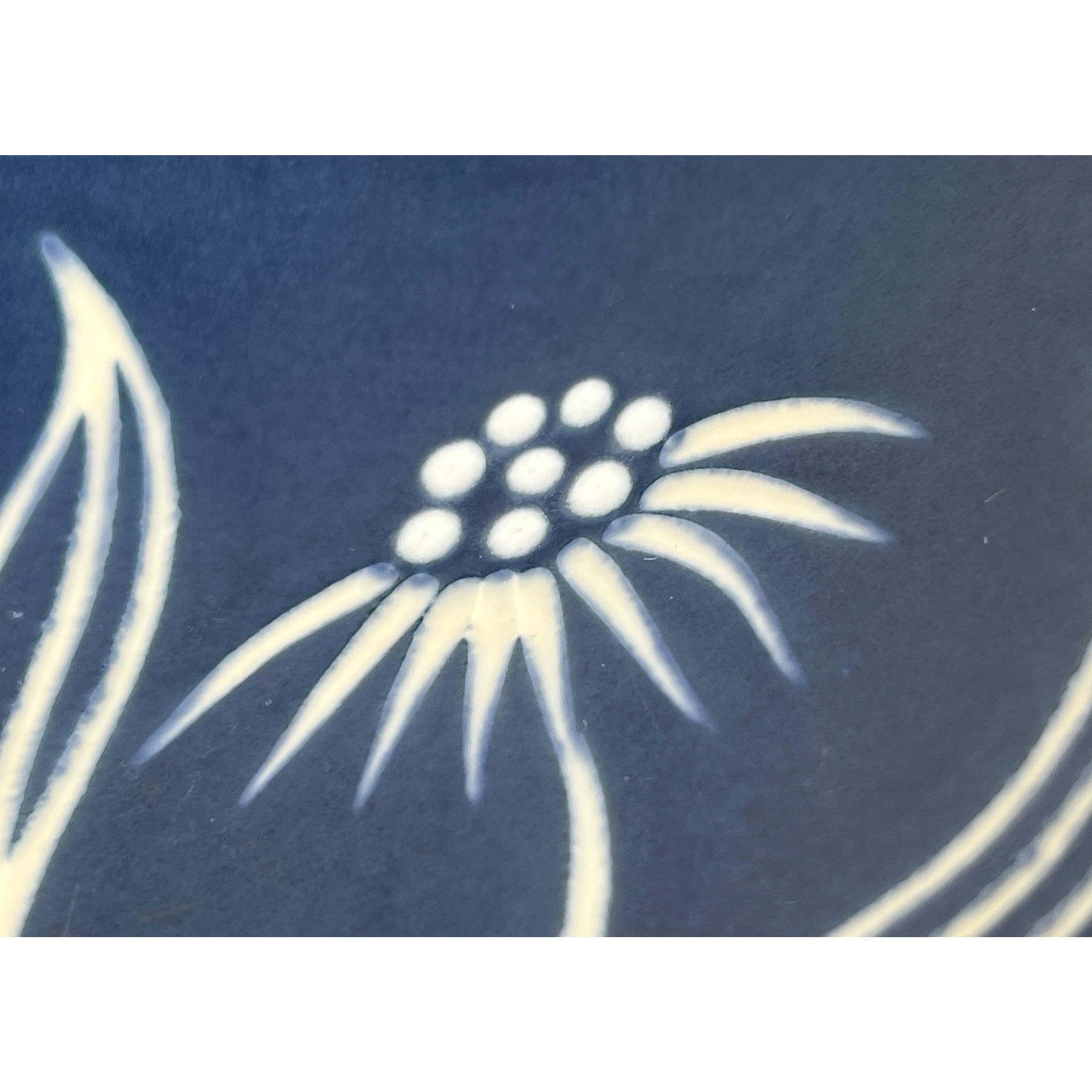 Ceramic Danish Model 2071 Studio Pottery Bowl with Flower Design from Søholm, 1960s For Sale