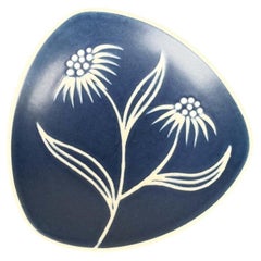 Vintage Danish Model 2071 Studio Pottery Bowl with Flower Design from Søholm, 1960s