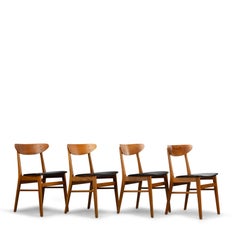 Chaises de salle à manger danoises Model No 210 par Thomas Harlev pour Farstrup, 1960, Ensemble de 4