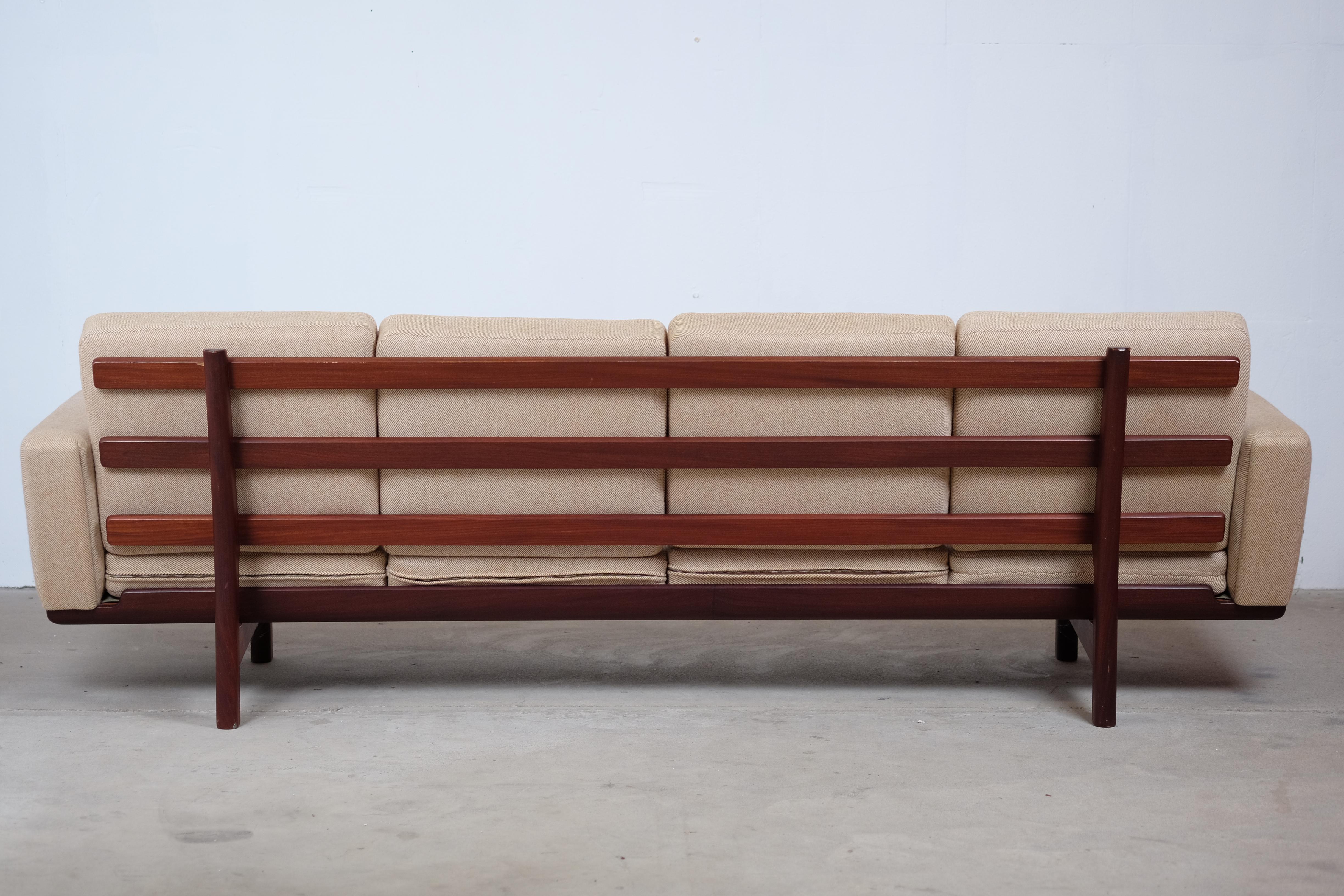 Wool Danish Model 236/4 Sofa by Hans J. Wegner for Getama Vendor Reference Number For Sale