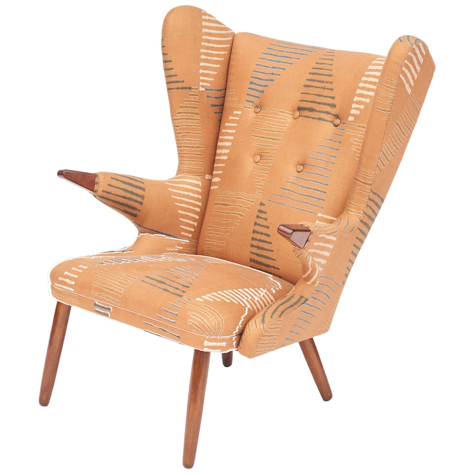 Danish Model 91 "Papa Bear" Lounge Chair by Svend Skipper, Newly Upholstered