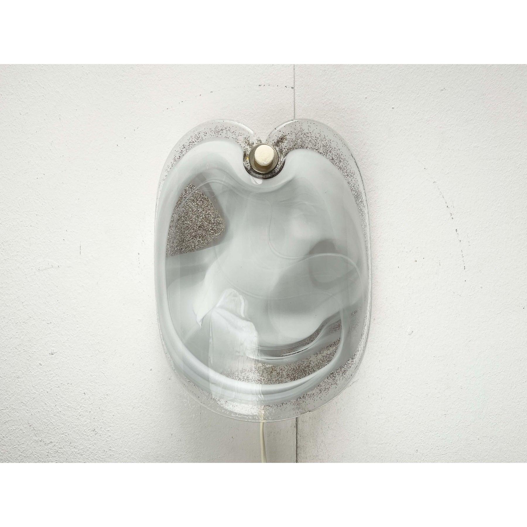 Lámpara de cristal modelo danés Glasplattelampet de Per Lütken para Holmegaard, década de 1970 siglo XX en venta