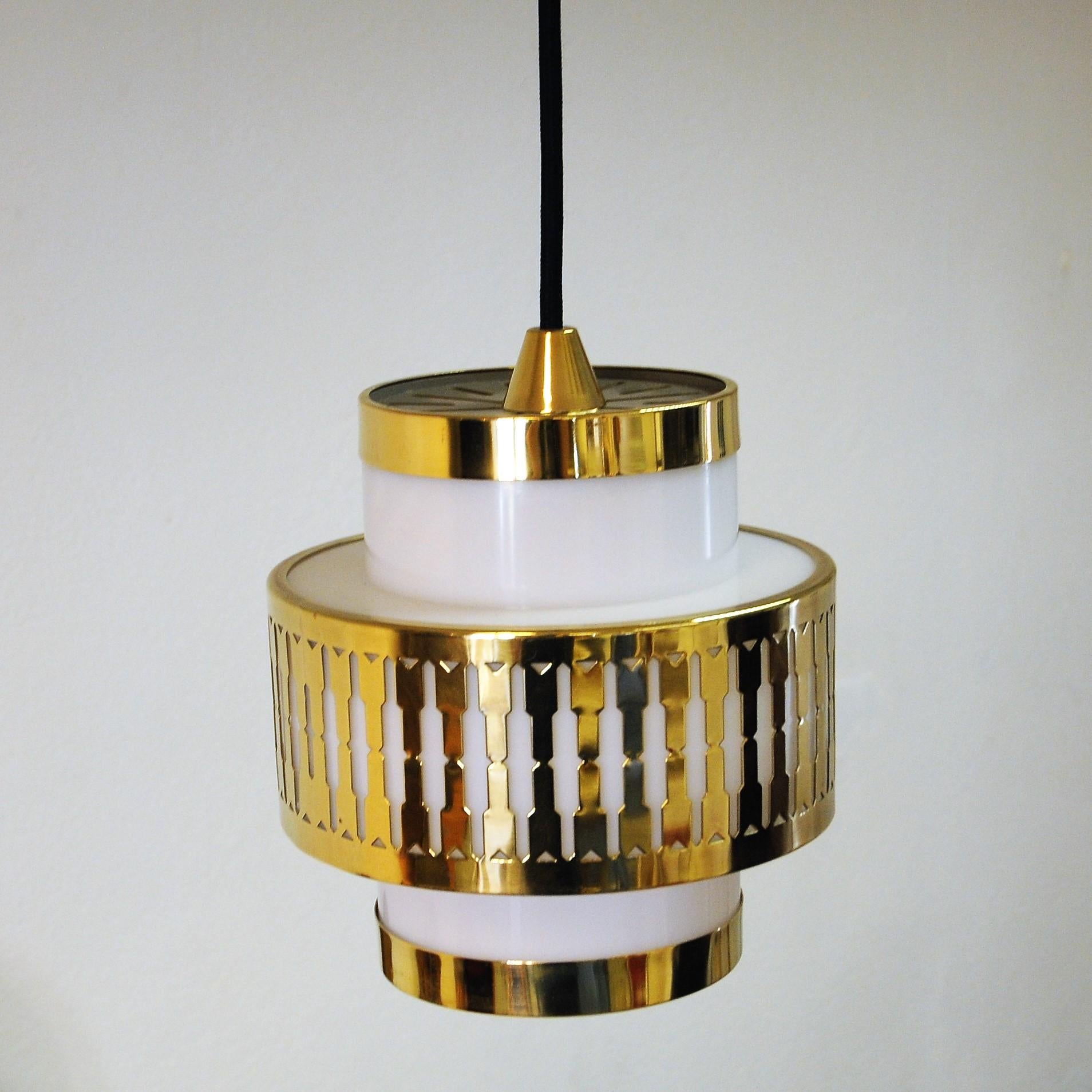 Danish Model P543 Brass Pendant by Bent Karlby for Lyfa, 1960s 6