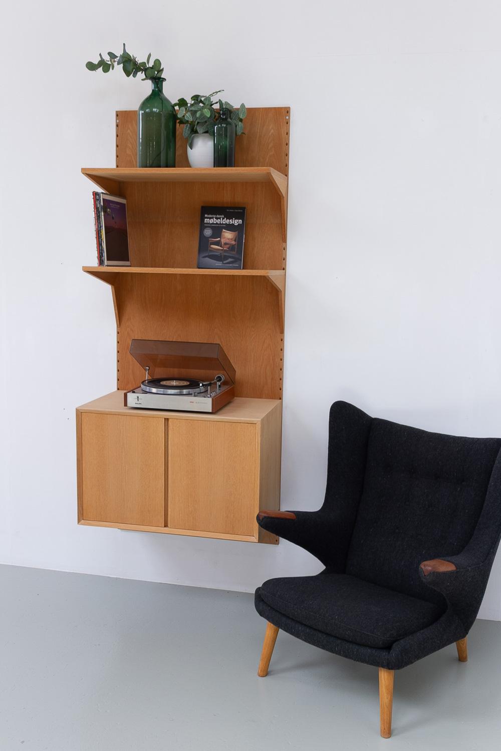 Parete attrezzata moderna danese a 1 campata modulare in Oak di Poul Cadovius per Cado 1960. in vendita 3
