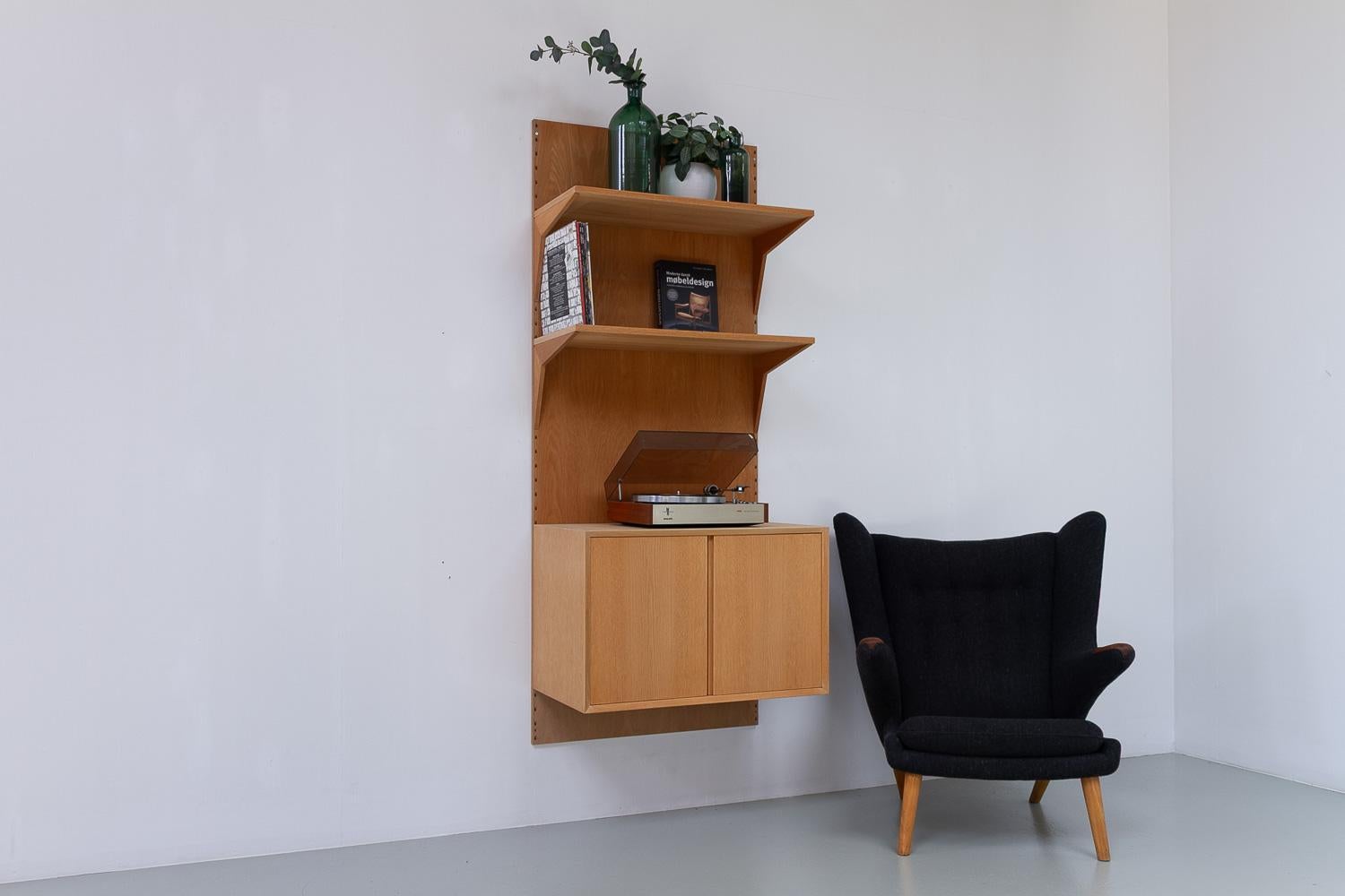 Parete attrezzata moderna danese a 1 campata modulare in Oak di Poul Cadovius per Cado 1960. in vendita 5
