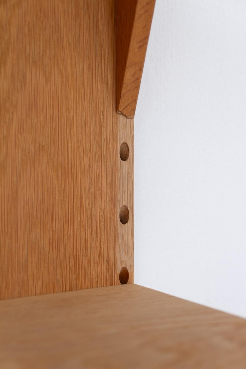 Parete attrezzata moderna danese a 1 campata modulare in Oak di Poul Cadovius per Cado 1960. in vendita 6