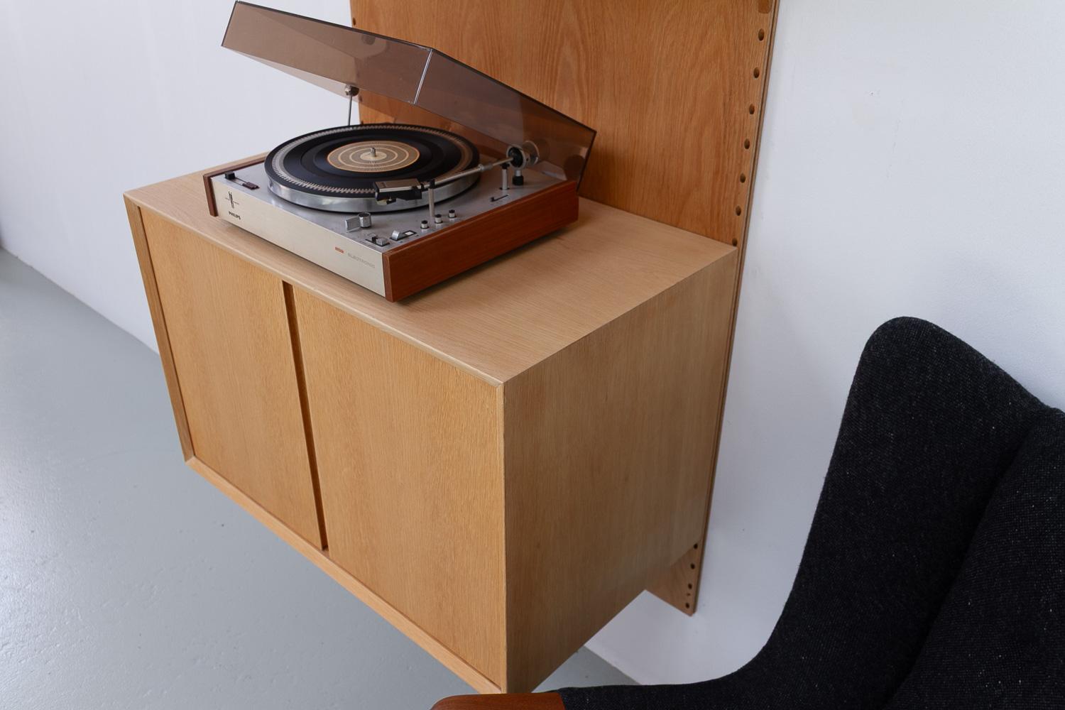 Parete attrezzata moderna danese a 1 campata modulare in Oak di Poul Cadovius per Cado 1960. in vendita 7