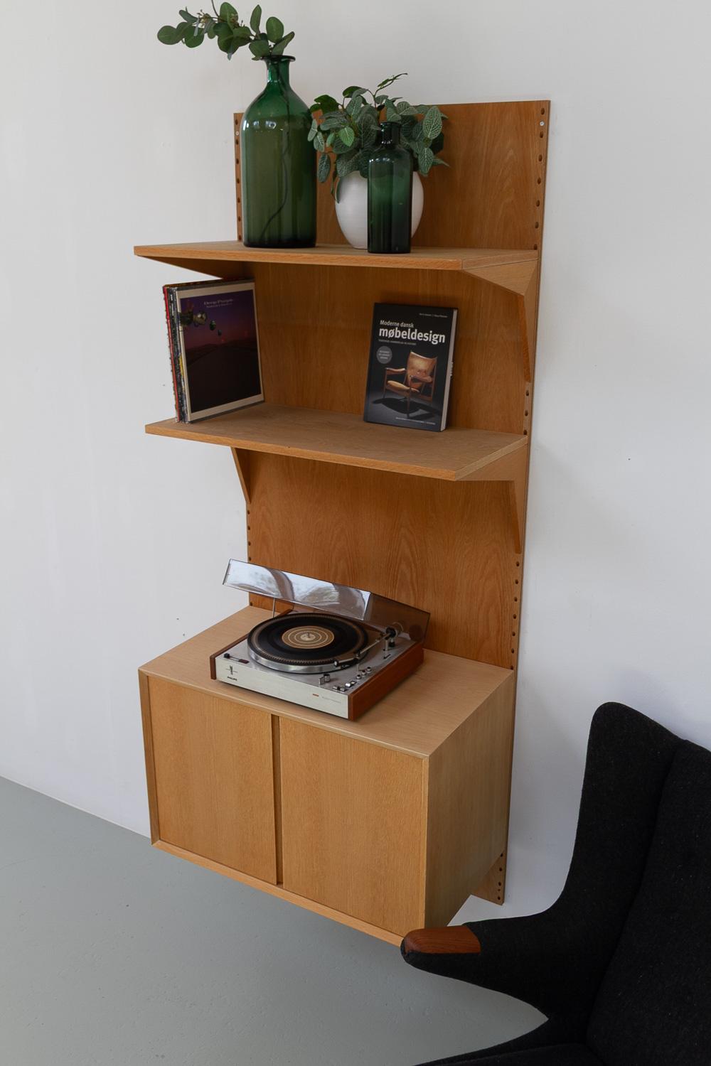 Parete attrezzata moderna danese a 1 campata modulare in Oak di Poul Cadovius per Cado 1960. in vendita 11
