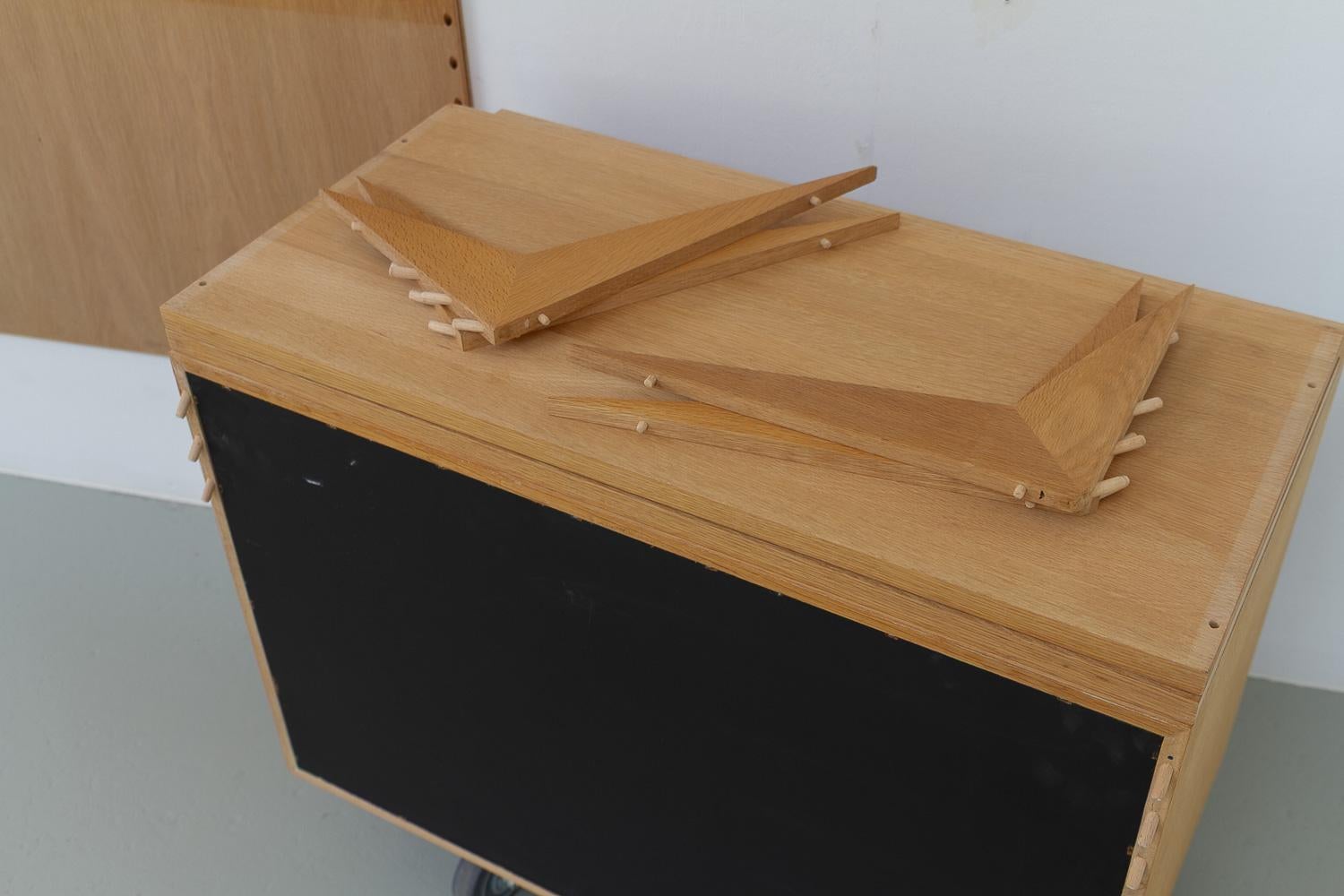 Parete attrezzata moderna danese a 1 campata modulare in Oak di Poul Cadovius per Cado 1960. in vendita 13