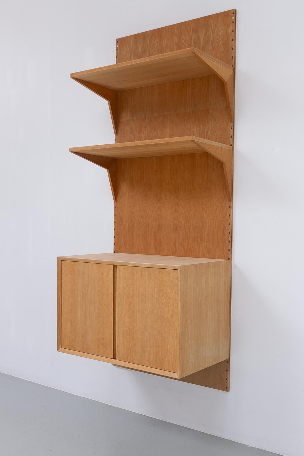 Mid-Century moderno Parete attrezzata moderna danese a 1 campata modulare in Oak di Poul Cadovius per Cado 1960. in vendita