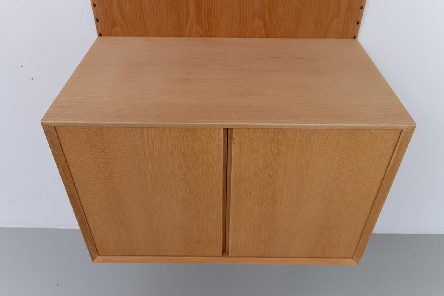 Danese Parete attrezzata moderna danese a 1 campata modulare in Oak di Poul Cadovius per Cado 1960. in vendita