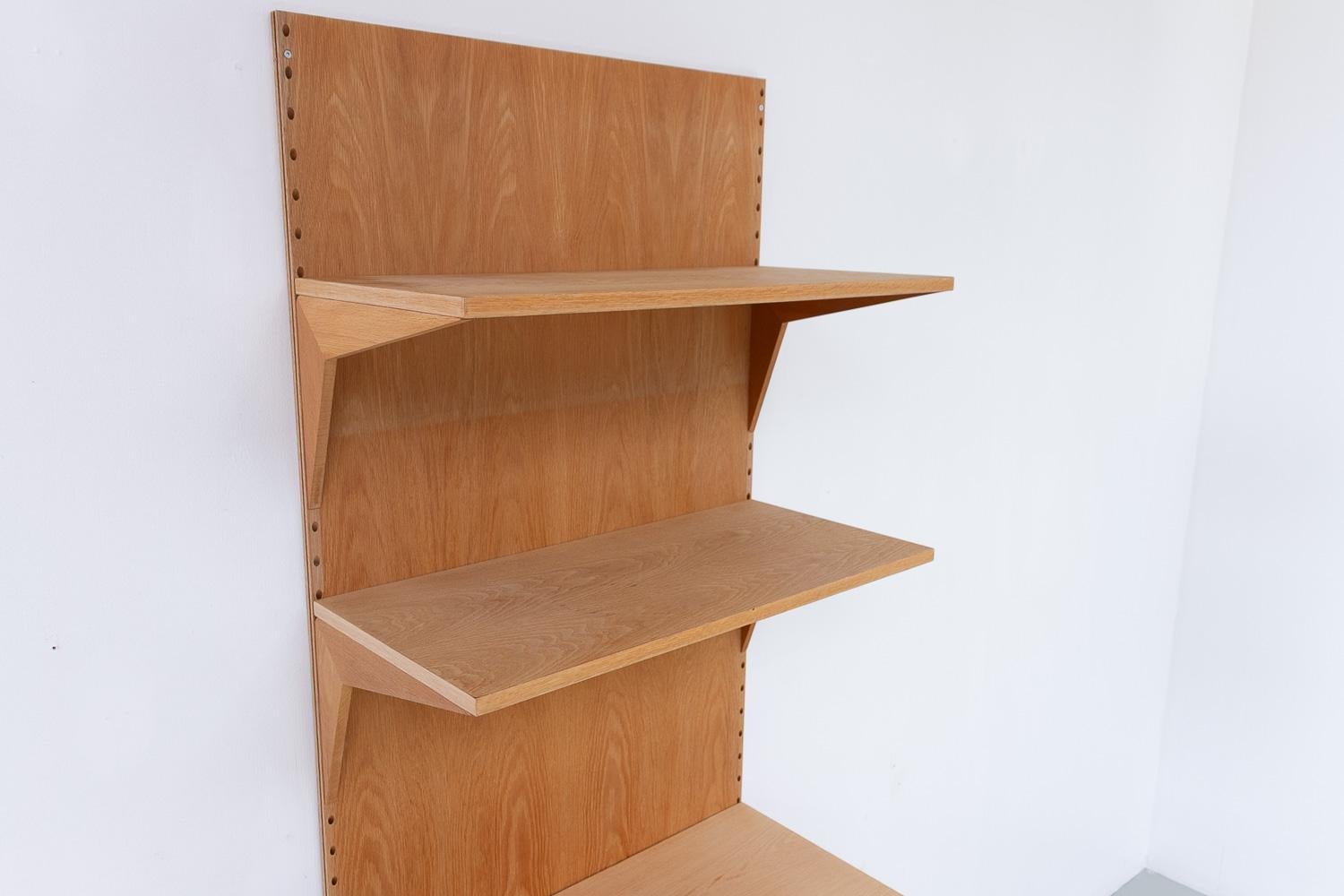 Parete attrezzata moderna danese a 1 campata modulare in Oak di Poul Cadovius per Cado 1960. in vendita 1