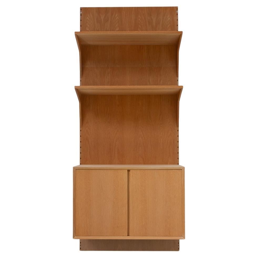 Modularer dänischer moderner dänischer Wandschrank 1-Bay aus Eiche von Poul Cadovius für Cado, 1960er Jahre.