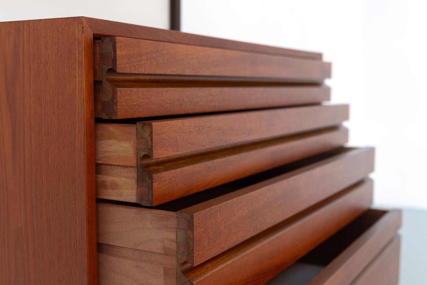 Danish Modern 1-Bay Modular Teak Wall Unit by Poul Cadovius for Cado, 1960s. 3