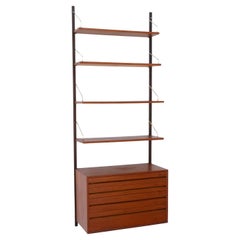 Dänische moderne modulare 1-Fach-Wandeinheit aus Teakholz von Poul Cadovius für Cado, 1960er Jahre.