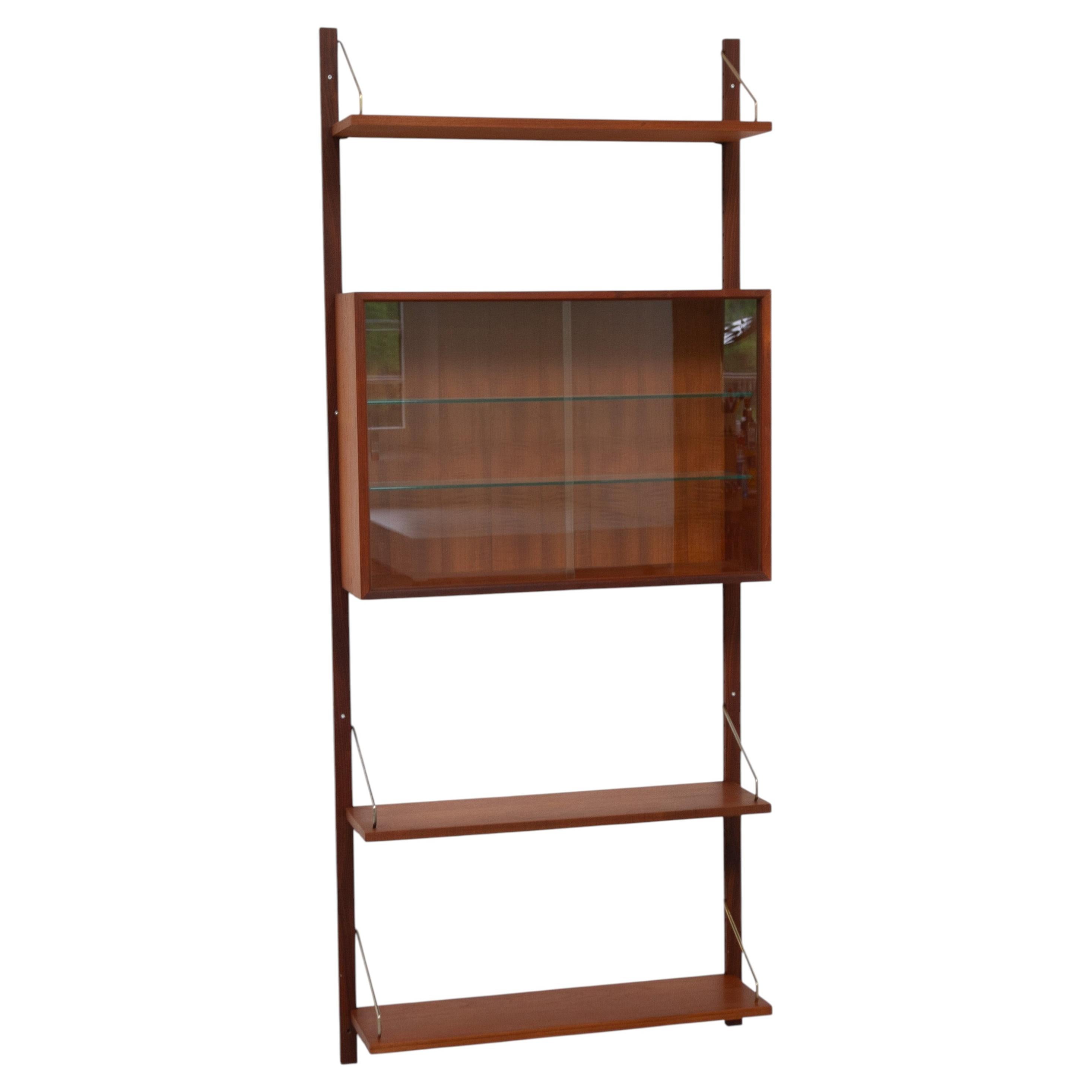 Danish Modern 1-Bay Modular Teak Wall Unit by Poul Cadovius for Cado, 1960s. For Sale