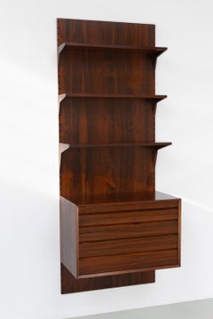 Danish Modern 1-Bay Rosewood Modular Wall Unit by Poul Cadovius for Cado 1960s.