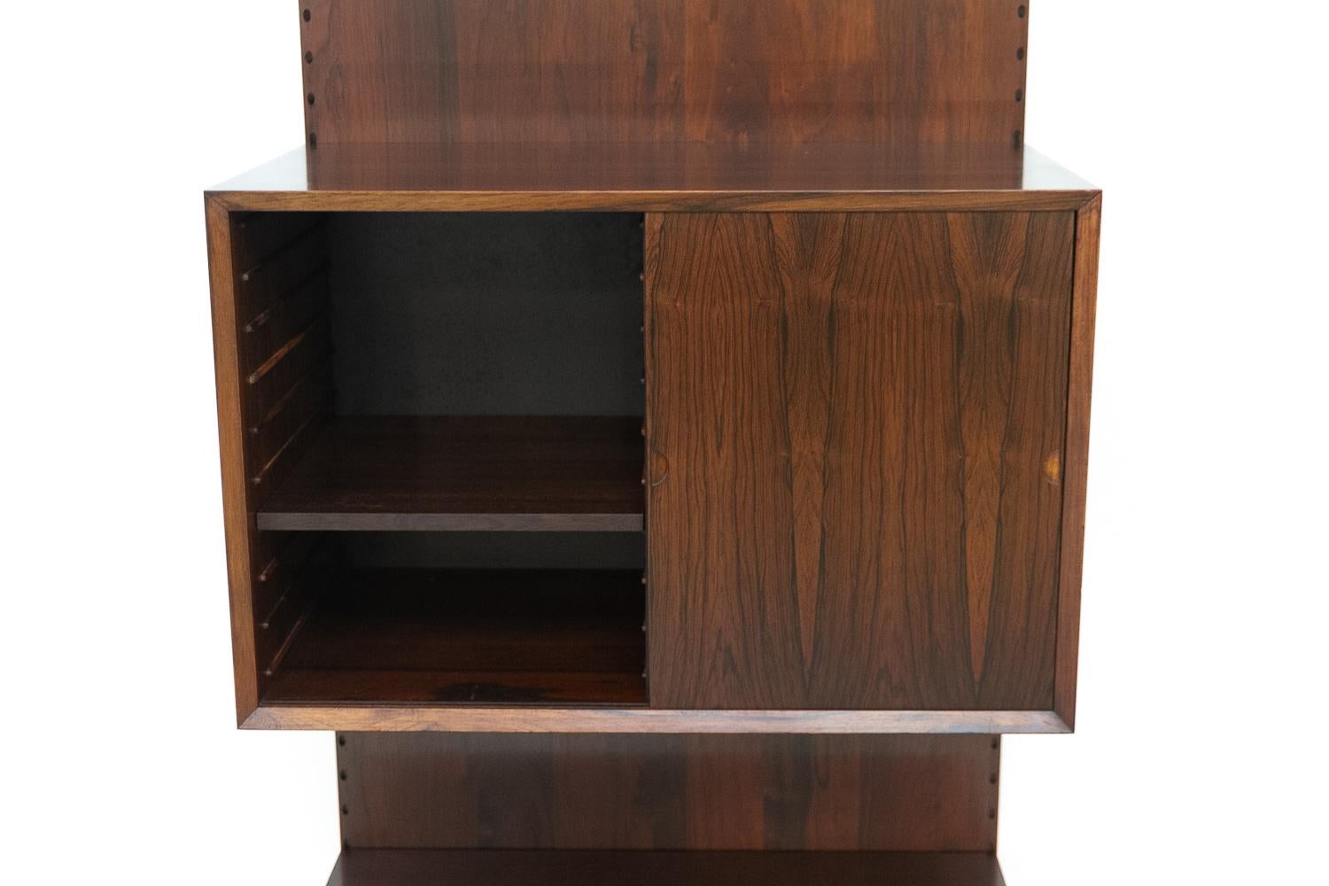 Danish Modern 1-Bay Rosewood Modular Wall Unit by Poul Cadovius for Cado 1960s. 1