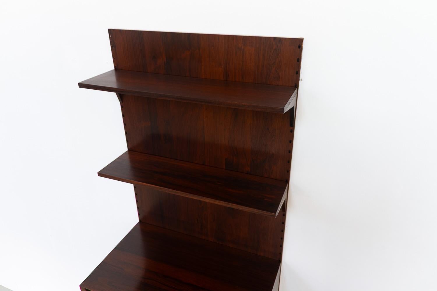 Danish Modern 1-Bay Rosewood Modular Wall Unit by Poul Cadovius for Cado 1960s. 3
