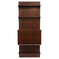 Mueble Modular Danés Moderno de 1 Módulo de Palo de Rosa de Poul Cadovius para Cado Años 60.