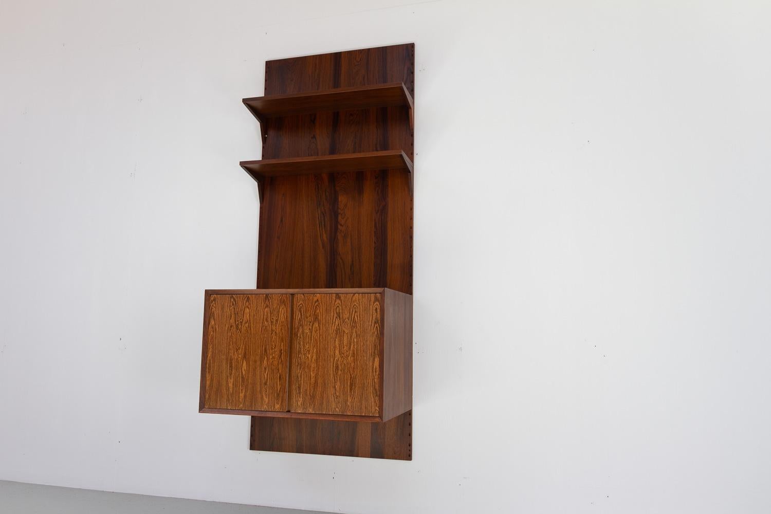Parete attrezzata moderna danese a 1 campata in noce di Poul Cadovius per Cado 1960. in vendita 4