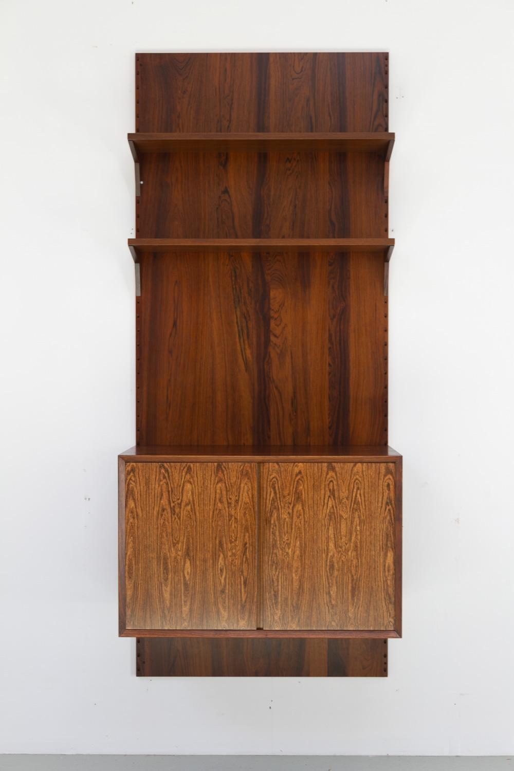 Parete attrezzata moderna danese a 1 campata in noce di Poul Cadovius per Cado 1960. in vendita 5
