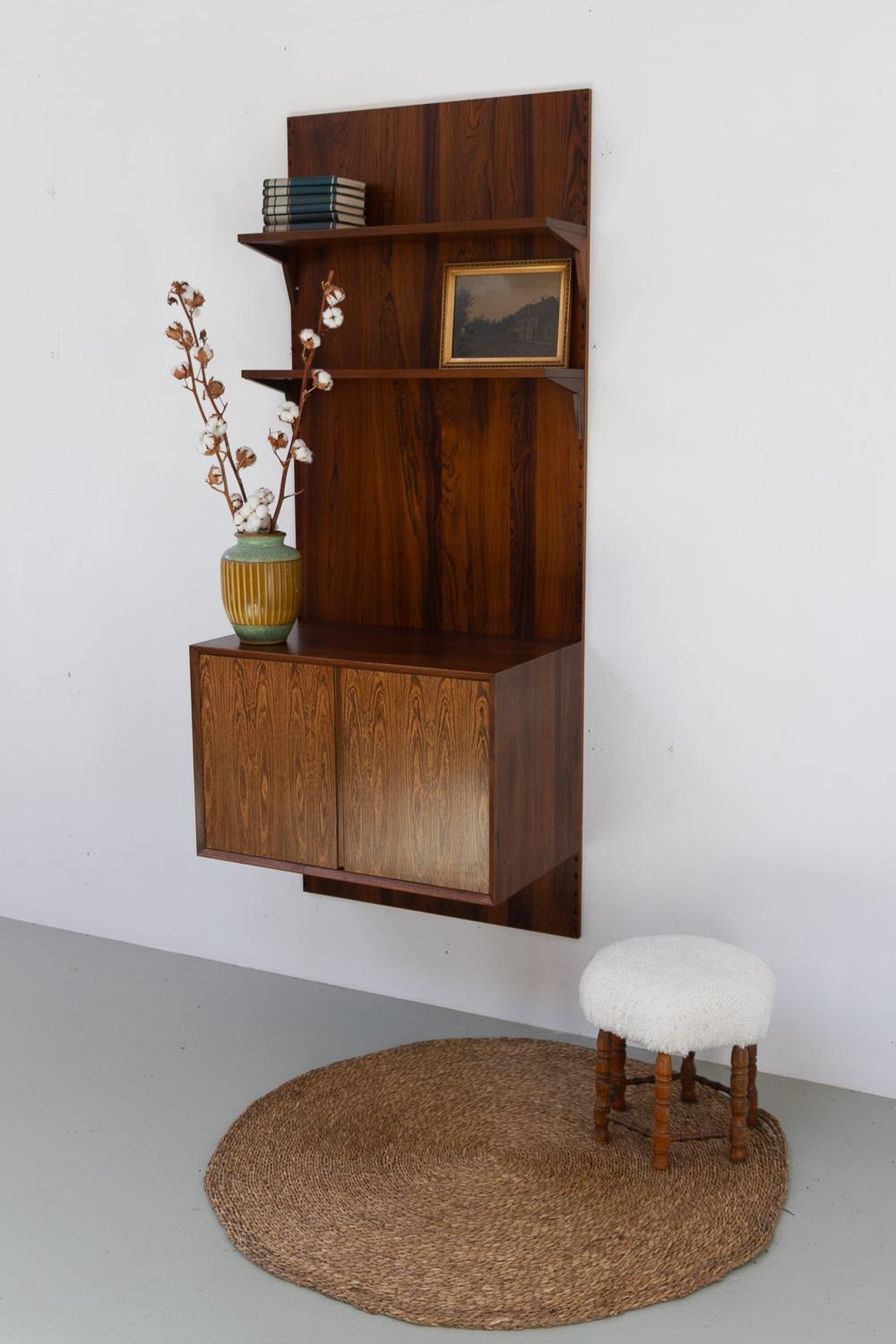Parete attrezzata moderna danese a 1 campata in noce di Poul Cadovius per Cado 1960. in vendita 6