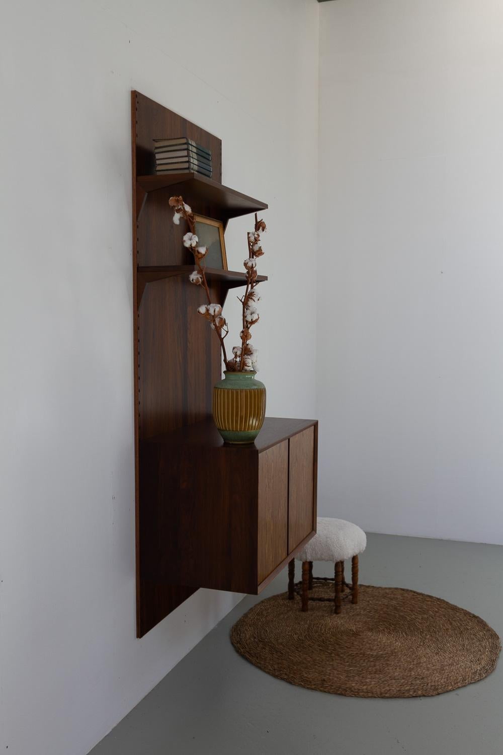 Parete attrezzata moderna danese a 1 campata in noce di Poul Cadovius per Cado 1960. in vendita 10